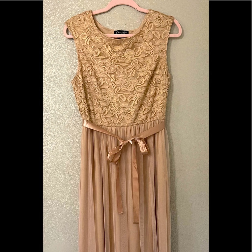 Candalite beige PROM or PARTY dress